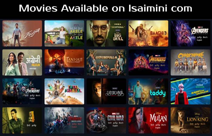 Movies Available on Isaimini com