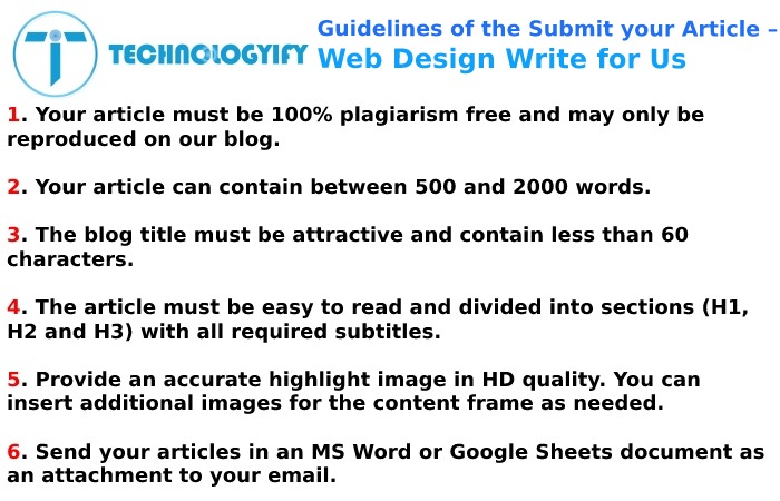 Guidelines of the Submit your Article – Web Design Write for Us