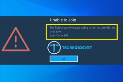 Roblox Error Code 103