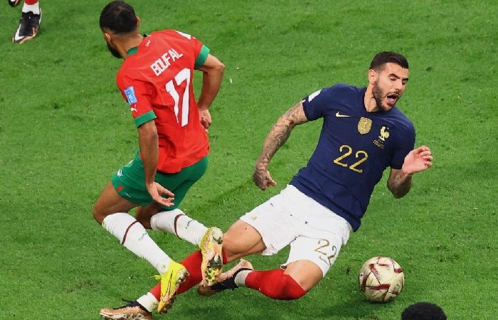 How many Times did they Play France vs. Morocco in the World Cup?