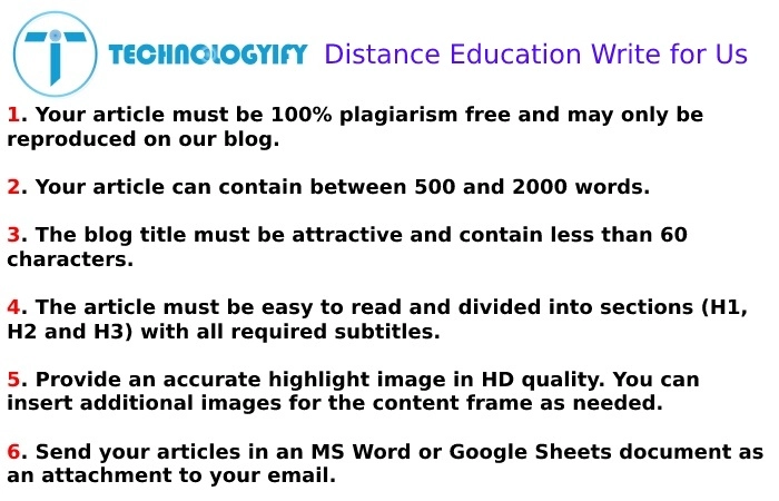 Article Guidelines - Distance Education Write for Us