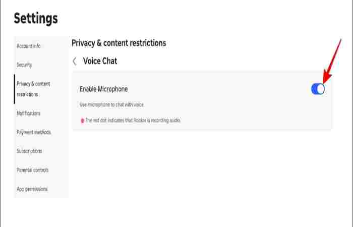 go to roblox settings
