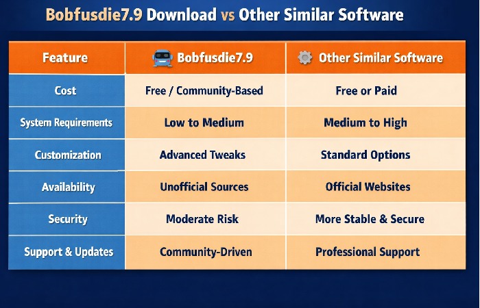 Bobfusdie7.9 Download vs Other Similar Software