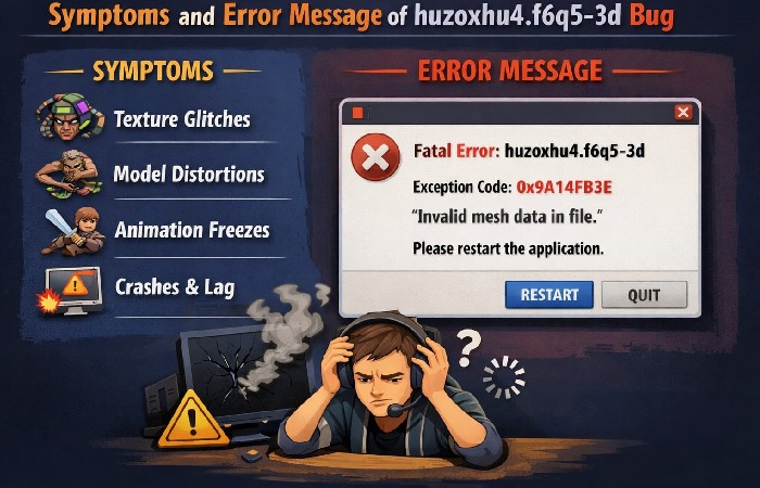 Symptoms and Error Messages of Fix huzoxhu4.f6q5-3d Bug