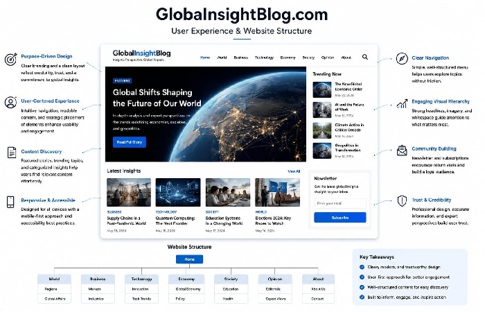 User Experience and Website Structure of GlobeInsightBlog.com