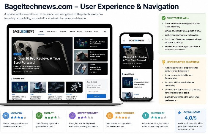 User Experience Bageltechnews.com